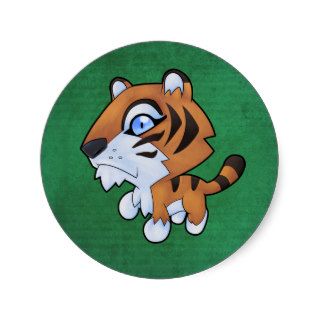 Year of the Tiger Round Stickers