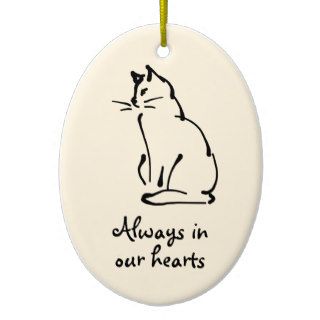 Personalizable Cat Memorial Ornament