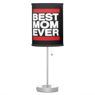 Best Mom Ever Red Table Lamp