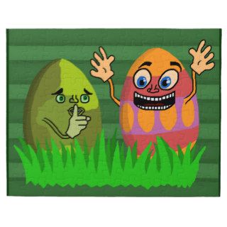 Funny Cute Easter Eggs Cartoon Jigsaw Puzzles
