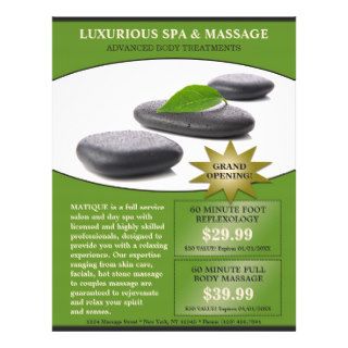 Promotional Spa / Massage Salon Coupons Flyer