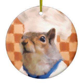 Chic Squirrel Chef Ornament