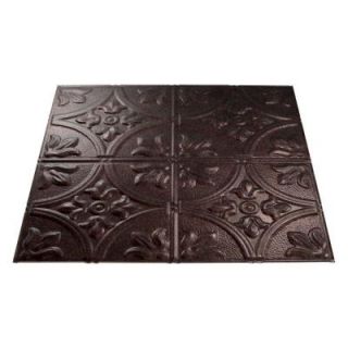 Fasade 4 ft. x 8 ft. Traditional 2 Smoked Pewter Wall Panel S51 27