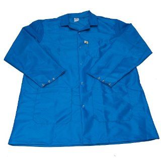 ESDProduct ECX 500 Fabric Jacket with 3 Pockets, 3/4" Thick, Large, Blue Protective Work Jackets