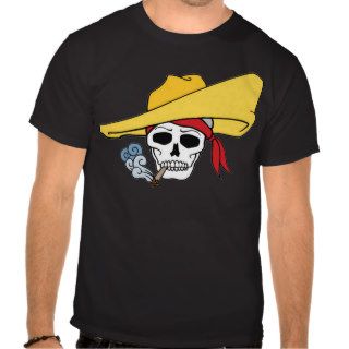 Cartoon Halloween Smoking Skull Hat Bandana Tshirts