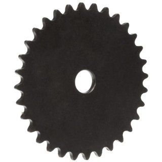 Martin Roller Chain Sprocket, Reboreable, Type A Hub, Single Strand, 25 Chain Size, 0.25" Pitch, 18 Teeth, 0.25" Bore Dia., 1.568" OD, 0.11" Width
