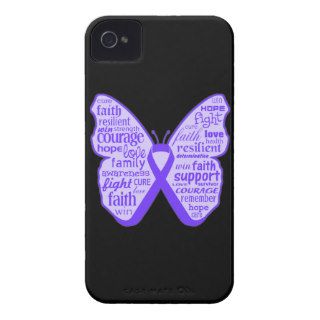 Epilepsy Awareness Butterfly Ribbon Case Mate iPhone 4 Cases