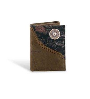 Shotgun Shell   Leather Fence Row Camo Trifold Wallet  Sports Fan Wallets  Sports & Outdoors