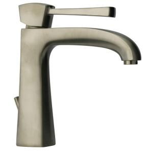 La Toscana Lady Single Hole 1 Handle Low Arc Bathroom Faucet in Brushed Nickel 89PW211