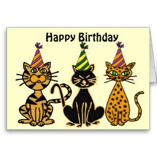 AC  Crazy Cats Birthday Card