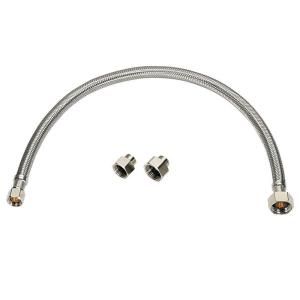 Homewerks Worldwide Universal Connector Kit x 20 in. Faucet Supply Line Braided Stainless Steel 7223 20 38 5