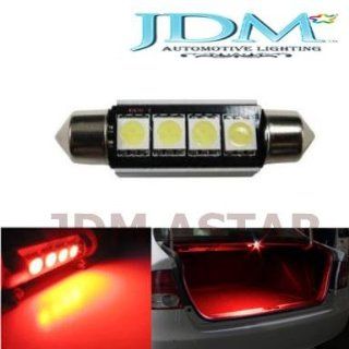 JDM Astar 4 SMD Error Free 569 578 211 2 212 LED Bulb For Car Interior Dome Light or Trunk Area Light, Brilliant Red Automotive
