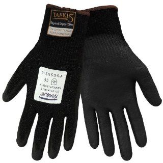 Global Glove PUG 555 Samurai Taeki5 Polyurethane Glove, Cut Resistant, Medium, Black (Case of 72)