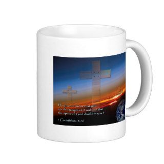1 Corinthians 316 Sunset Crosses Mugs