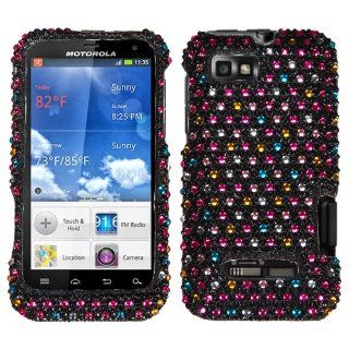 Asmyna MOTXT556HPCDM202NP Luxurious Dazzling Diamante Case for Motorola Defy XT 556   1 Pack   Retail Packaging   Sprinkle Dots Cell Phones & Accessories