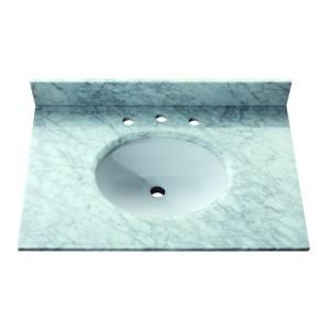 Avanity 31 in. Marble Stone Vanity Top in Carrera White with no Basin Included SUT31CW