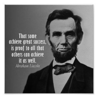 Abraham Lincoln Quote on Success Posters