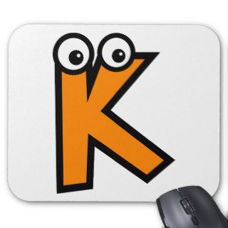Funny Monogram Letter K Mousepad