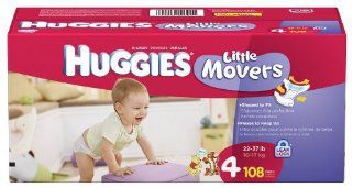 Huggies Little Movers Diapers, Size 4, 108 Count Health & Personal Care