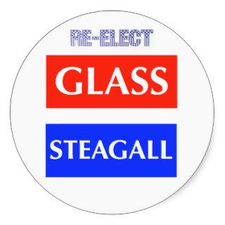 Re Elect Glass Steagall Round Sticker