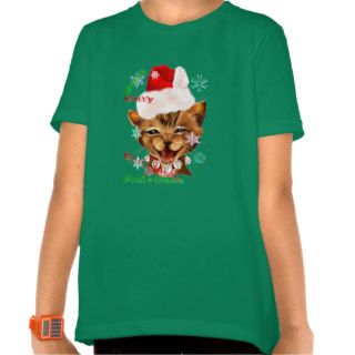Christmas Ginger Kitty Tee Shirt