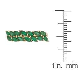 D'Yach 10k Yellow Gold Zambian Emerald Ring D'Yach Gemstone Rings