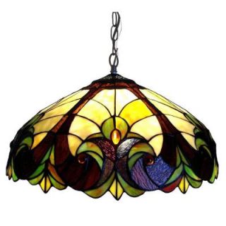 Chloe Lighting 2 Light Ceiling Tiffany Style Crystal Pendant with 18 in. Shade CH18780I DPD2