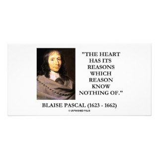 Blaise Pascal Heart Reasons Reason Know Nothing Of Picture Card
