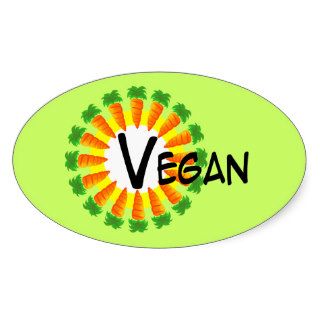 Circle of Carrots Sun Vegan Stickers