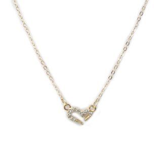 Retro Feeling Stylish Shining Wishing Heart Choker Necklace (Model X010283) (Golden) Jewelry