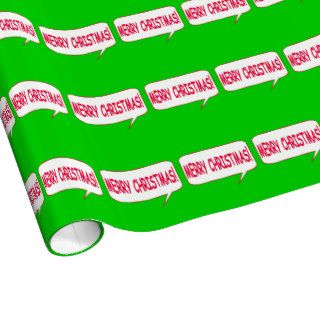 Christmas Comic Speech Bubble Gift Wrapping Paper