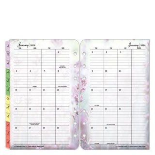 FranklinCovey Compact Blooms Two Page Monthly Calendar Tabs   Jan 2014   Dec 201  Office Calendars Planners And Accessories 