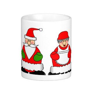 Mr And Mrs Santa Claus Mugs