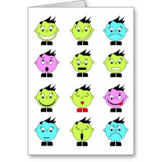 Funny Faces Greeting Card