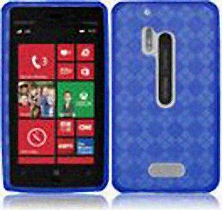 Blue Flex Cover Case for Nokia Lumia 928 Cell Phones & Accessories