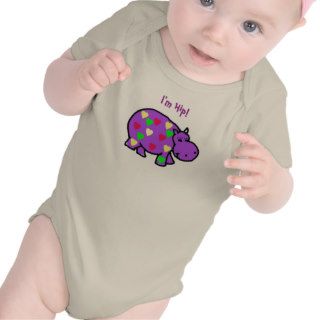 AA  Colorful Hippo Baby Outfit Tee Shirts