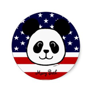 Personalized Big Face Panda Cartoon Sticker