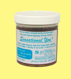 SENSATIONAL YOU 20 Oz (560 g) No heat, sugar honey wax for hair removal (you will also need Reusable Waxing Strips and SmartSpatula, SOLD SEPARATELY Health & Personal Care
