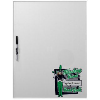 Marching Band Geek Green Dry Erase Whiteboards