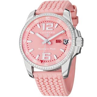 Chopard Women's 178997 3001 'Miglia' Pink Diamond Dial Rubber Strap Watch Chopard Women's Chopard Watches