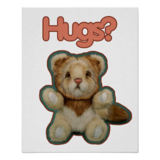 Cute Lion Hugs Print