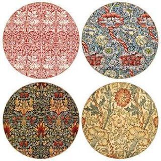Hindostone Set of 4 William Morris Textiles Coasters Kitchen & Dining