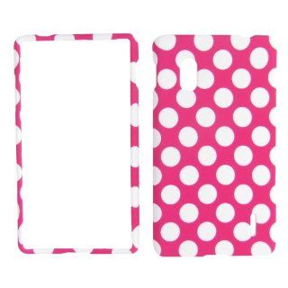 Lg Optimus G E970 (At&t) Pink Polka Dot Skin Hard Case/cover/faceplate/snap On/housing/protector Cell Phones & Accessories