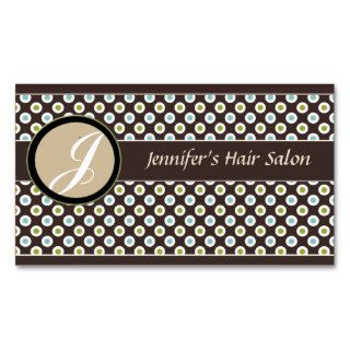 Retro Hair Salon Business Card   Monogram