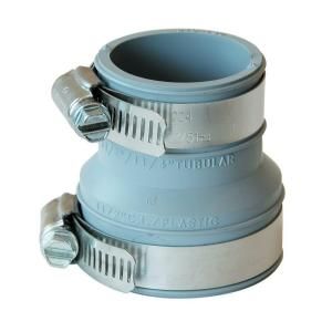 Fernco 1 1/2 in. x 1 1/2 in. or 1 1/4 in. PVC Mechanical Drain and Trap Connector PDTC 150
