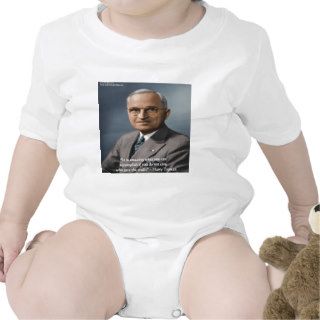 Harry Truman "Giving Credit" Wisdom Quote Gifts Rompers