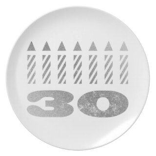 30th Birthday Candles Plates