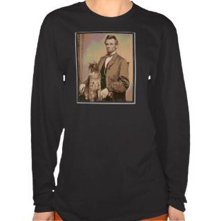 Abraham Lincoln and "Dixie" his cat Tees