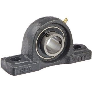 Hub City PB250DRWX1 3/16 Pillow Block Mounted Bearing, Normal Duty, Low Shaft Height, Relube, Setscrew Locking Collar, Wide Inner Race, Ductile Housing, 1 3/16" Bore, 1.82" Length Through Bore, 1.562" Base To Height Industrial & Scienti