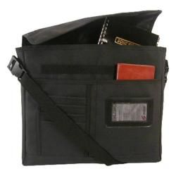 Removable Computer Sleeve for Briefcase Black Fabric Messenger Bags